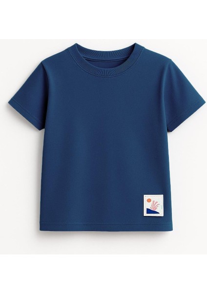 Erkek Çocuk %100 Pamuk Basic Tişört - Lacivert (3-4 Yaş 8-9 Yaş) fiyatları