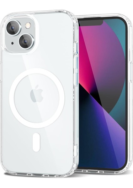 iPhone 13 Mini Uyumlu Kamera Korumalı Magsafe Wireless Şarj Özellikli Şeffaf Silikon Kılıf fırsatları