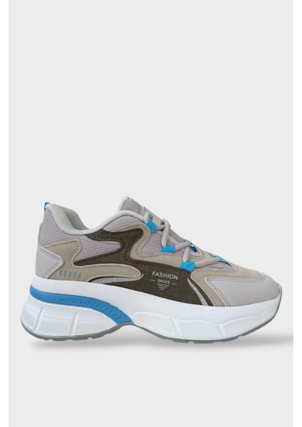 Kadın Yüksek Taban Spor Ayakkabı Gri