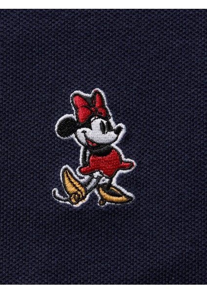 Kız Çocuk Lacivert Gap × Disney Polo Yaka Crop T-Shirt modelleri