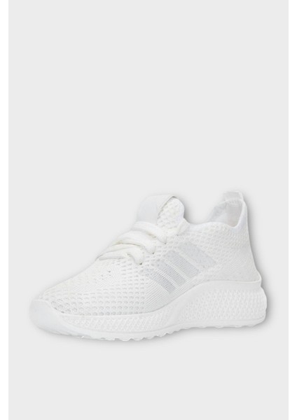 Kadın Hafif Hava Alabilen Triko Spor Ayakkabı Beyaz fiyatları