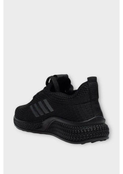 Kadın Hafif Hava Alabilen Triko Spor Ayakkabı Siyah