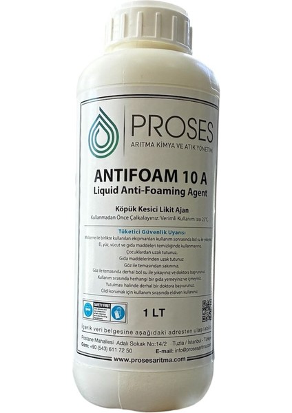 Köpük Kesici Konsantre Silikon Bazlı Likit Ajan Antifoam 1lt Liquid Anti-Foaming Agent Gıda Kimya Temizlik ve Halı Yıkama Endüstriyel Ürün modelleri