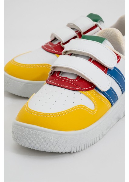 Çocuk Sneaker Spor Ayakkabı Beyaz - Kırmızı