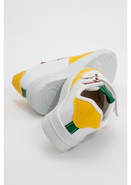 Çocuk Sneaker Spor Ayakkabı Beyaz - Kırmızı