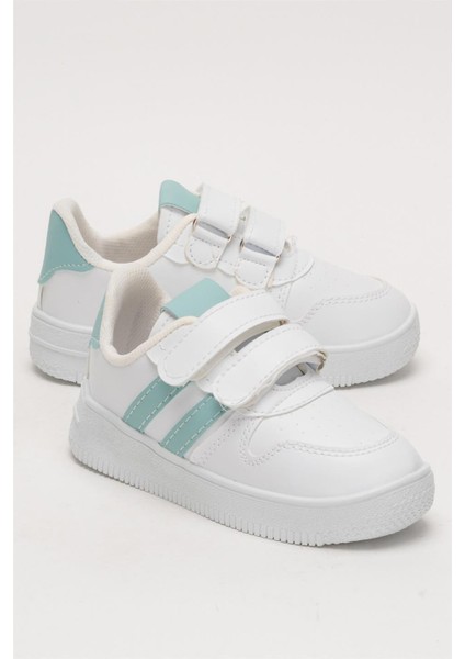 Çocuk Sneaker Spor Ayakkabı Yeşil-Beyaz