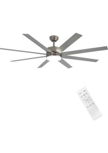 Dlc Zephyr Mat Krom Tavan Vantilatörü LED 162 cm