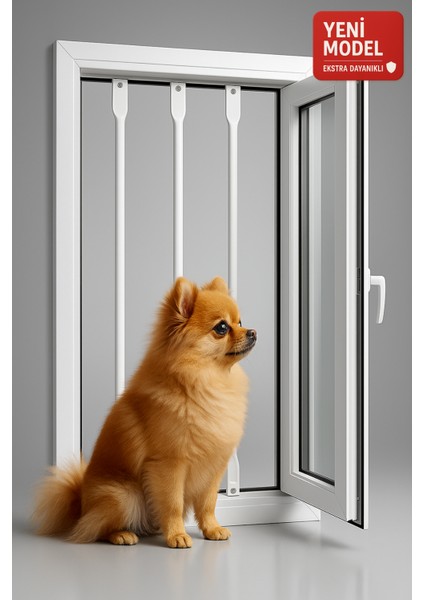 Teleskopik Pencere Güvenlik Bariyeri | 2 Adet (Çubuk) 80–130 cm | Pencere Korkuluk | Çocuk Emniyeti fırsatları