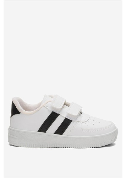 Çocuk Sneaker Spor Ayakkabı Beyaz-Siyah