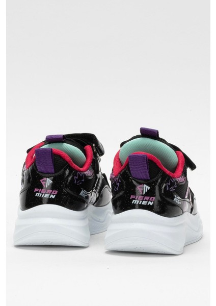 Çocuk Cırtlı Akıllı Bağcık Spor Ayakkabı Siyah - Fuşya fırsatları