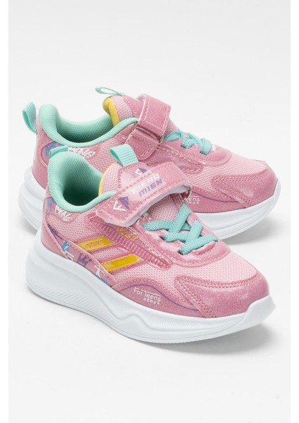 Çocuk Cırtlı Akıllı Bağcık Spor Ayakkabı Pembe - Yeşil fiyatları