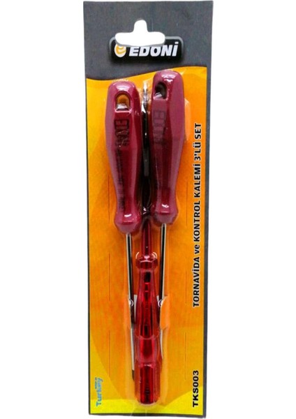 Edoni Kontrol Kalem Tornavida Seti (3 Lü)