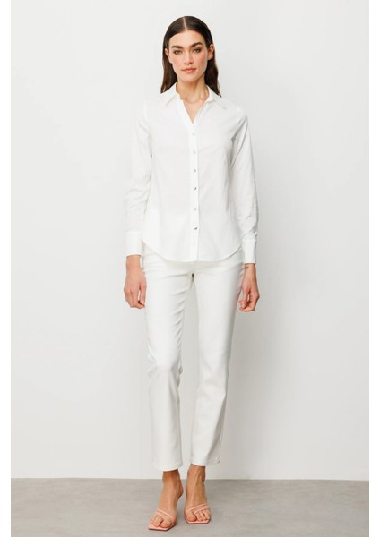 Pamuklu Poplin Gömlek