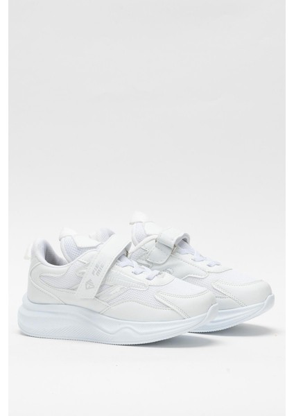 Çocuk Cırtlı Akıllı Bağcık Spor Ayakkabı Beyaz modelleri