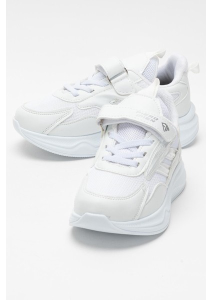 Çocuk Cırtlı Akıllı Bağcık Spor Ayakkabı Beyaz indirimleri
