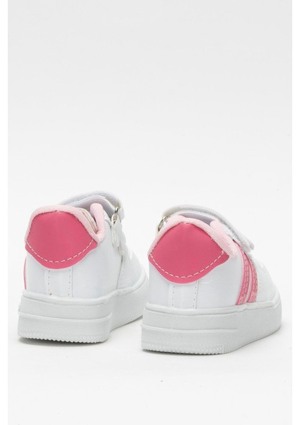 Çocuk Sneaker Spor Ayakkabı Beyaz - Fuşya