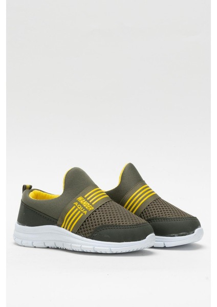 Unisex Lastilkli Hafif Airfle Çocuk Spor Ayakkabı Haki modelleri