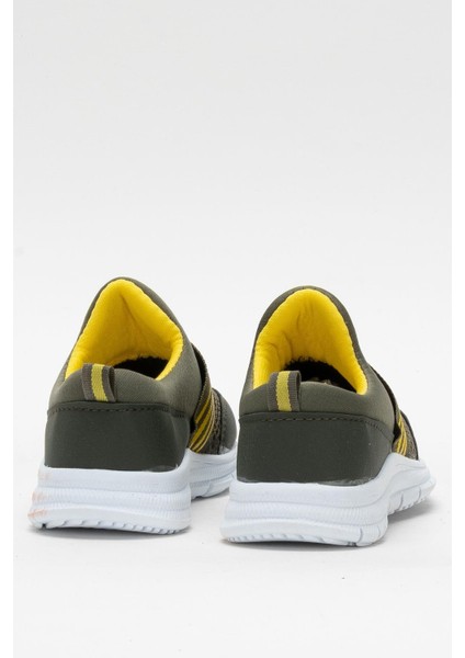 Unisex Lastilkli Hafif Airfle Çocuk Spor Ayakkabı Haki fırsatları