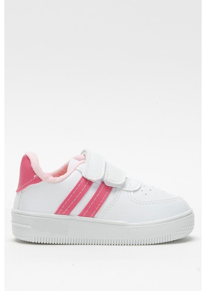 Çocuk Sneaker Spor Ayakkabı Beyaz - Fuşya