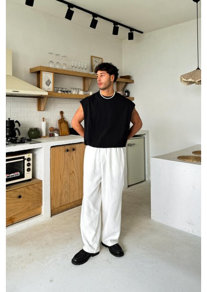 Siyah Basic Oversize Atlet