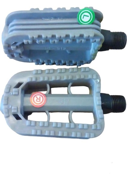Pedal Çocuk Bisikleti 12-14 Jant Için Plastik Bilyasız Çift Gri