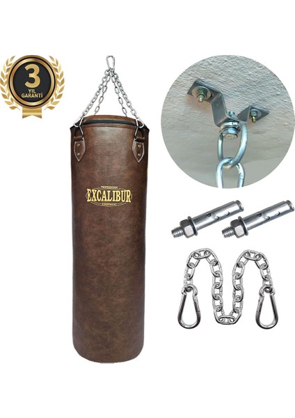 Klasik Boks Torbası 90 x 35 cm Kahve