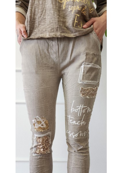 Payetli Ithal Pantolon