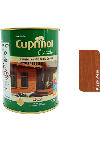 Classic Vernikli Ahşap Koruyucu 0.75 Lt Klasik Meşe