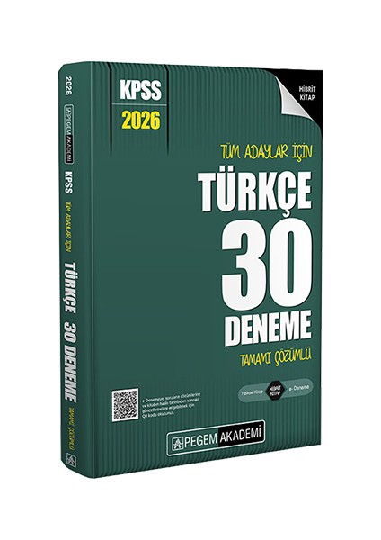 2026 Kpss Tüm Adaylar Için Türkçe 30 Deneme Tamamı Çözümlü