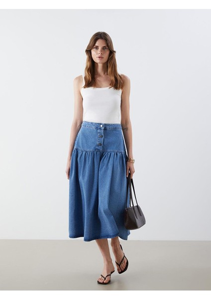 Standart Fit Pileli Jean Etek (S5)