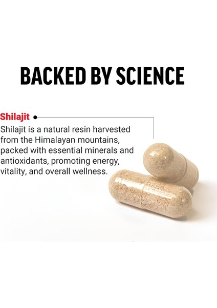 Shilajit 250 mg Men And Women To Support Energy And Brain Health 60 Caps modelleri