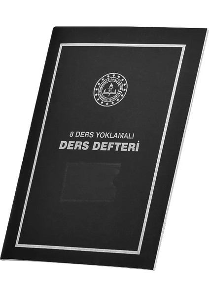 8 Ders Yoklamalı Ders Defteri Siyah Plastik Kapak 388