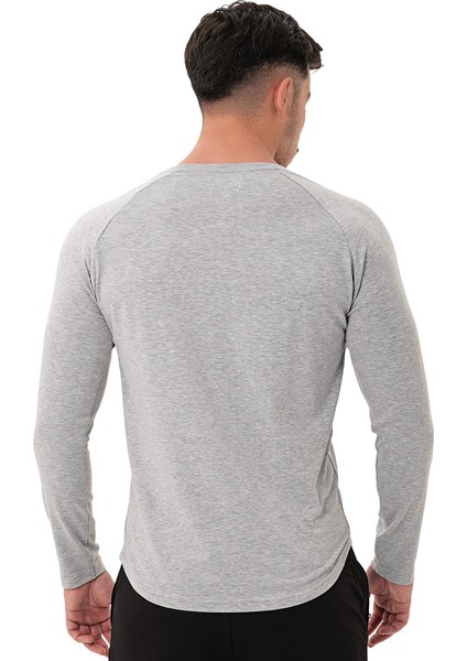 Elite Reglan Uzun Kollu T-Shirt Gri Melanj fiyatları