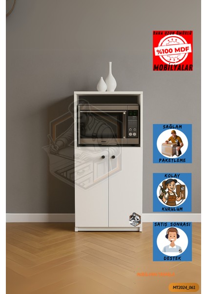 TAMAMI MDF Mobilyanı Tasarla Mini Fırın Dolabı 2 Kapaklı Çok Amaçlı Mutfak Dolabı
