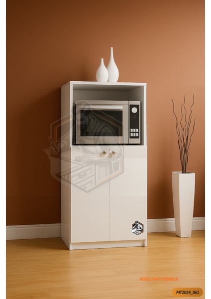 TAMAMI MDF Mobilyanı Tasarla Mini Fırın Dolabı 2 Kapaklı Çok Amaçlı Mutfak Dolabı