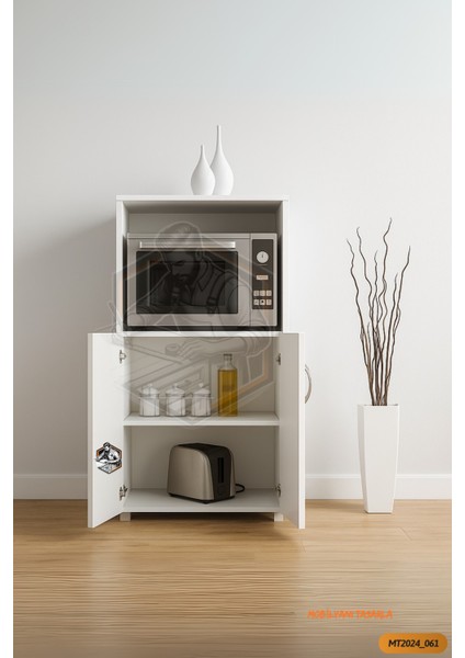 TAMAMI MDF Mobilyanı Tasarla Mini Fırın Dolabı 2 Kapaklı Çok Amaçlı Mutfak Dolabı