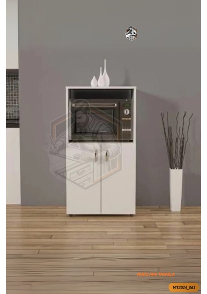 TAMAMI MDF Mobilyanı Tasarla Mini Fırın Dolabı 2 Kapaklı Çok Amaçlı Mutfak Dolabı