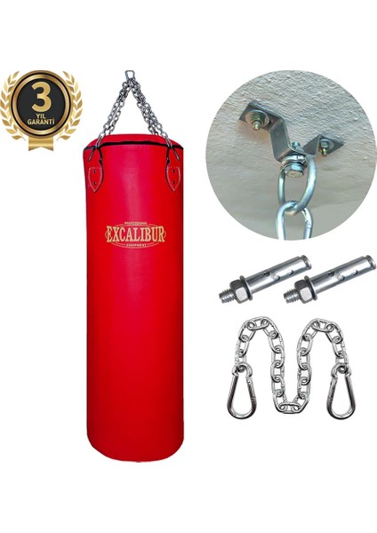 Klasik Boks Torbası 90 x 35 cm Kırmızı