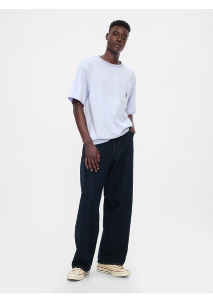 Erkek Mavi Gap × Disney Heavyweight Cepli T-Shirt indirimleri
