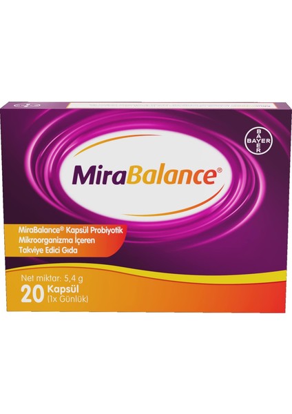 Mirabalance Probiyotik 20 Kapsül