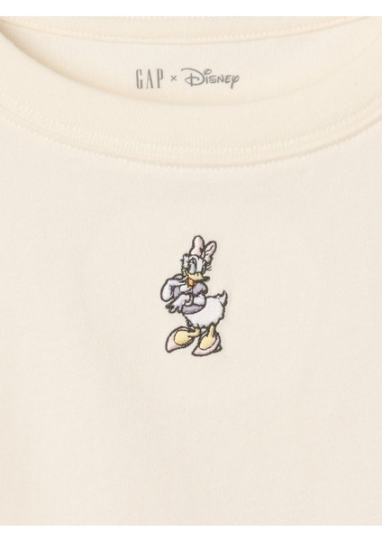 Kız Çocuk Kırık Beyaz Gap × Disney Işlemeli T-Shirt modelleri