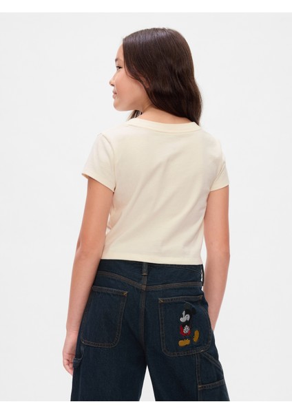 Kız Çocuk Kırık Beyaz Gap × Disney Işlemeli T-Shirt fırsatları
