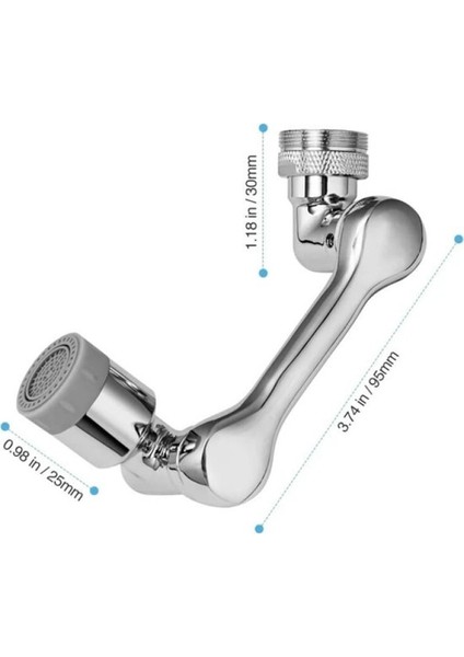 Acrobat Musluk Başlığı 1080 Derece Hareketli, Su Tasarruflu fırsatları