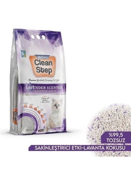 Clean Step Aktif Karbonlu Lavanta Kokulu Ince Taneli Topaklanan Bentonit Kedi Kumu 10 Lt fiyatları