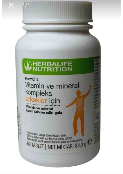 Vitamin ve Mineral Kompleks-Erkekler Için