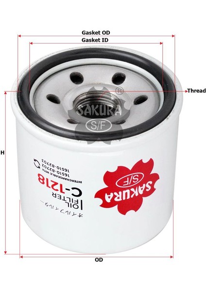 Yağ Filtresi Carry SK410 / Alto / Swift / Damas / Hijet