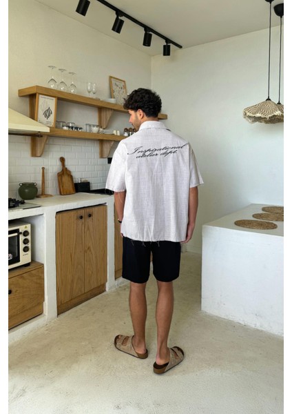 Kareli Açık Kahve Oversize Kısa Kol Gömlek fırsatları