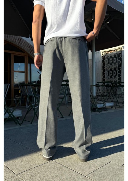 Relax Fit Basic Gri Kumaş Pantolon