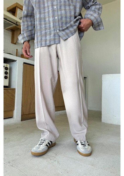 Krem Ekstra Rahat Baggy Pantolon