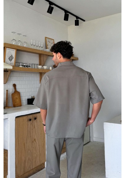 Haki Ön Dikiş Detaylı Kumaş Takım fırsatları